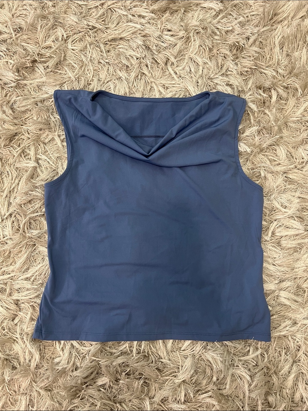 HALARA Slate Blue Cowl Neck Sleeveless Camisole